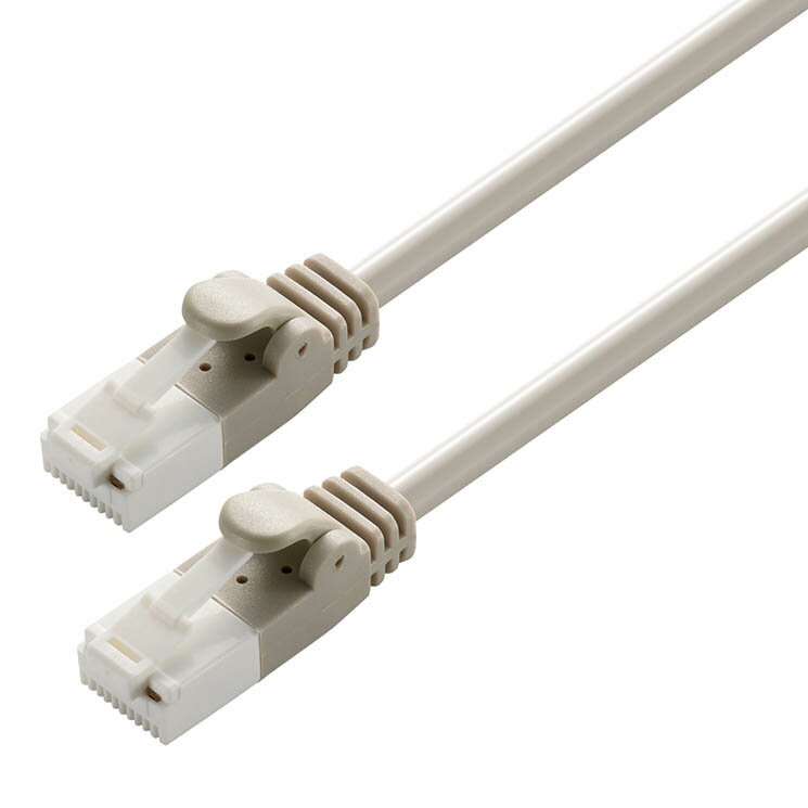 エレコム Cat6 LANケーブル 30m ライトグレー ELECOM