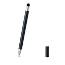 エレコム タッチペン スタイラスペン スリム 超感度 ディスクタイプ マグネットキャップ付 2Way 【 iPad iPhone Android各種 スマホ タブレット 】対応 ブラック ELECOM