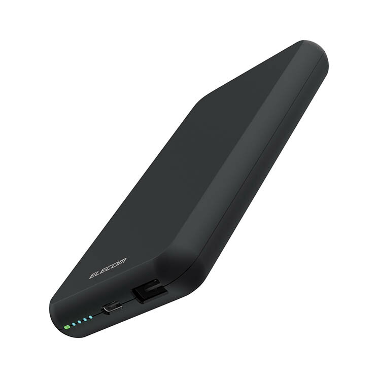 エレコム モバイルバッテリー 10000mAh 大容量 15W 3A 15W 3A 入出力 Type-C ×1 出力 USB-A ×1 おまかせ充電対応 充電器 ブラック ELECOM