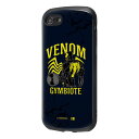 iPhoneSE3 iPhoneSE2 スマホ ケース カバー ブラック『 ヴェノム VENOM 』iPhone8 iPhone7 カメラ保護 衝撃に強い 安心構造 傷に強い 耐衝撃 頑丈 丈夫 強い ストラップホール 付 エアクッション MARVEL spiderman