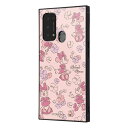 OPPO Reno5A ケース ミニー ディズニー キャラクター グッズ カバー ピンク 花柄 総柄 クローバー ランダム 保護 耐衝撃 頑丈 ハイブリッド KAKU スクエア