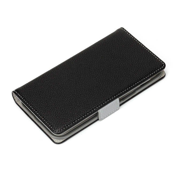 乐天商城 - iPhone 14 Pro 手帳型 ケース シンプル レザー カバー スマホケース おしゃれ かわいい カード ポケット 収納 スタンド ブラック 黒 シボ アイフォン アイホン プロ PGA PG-22QFP07BK