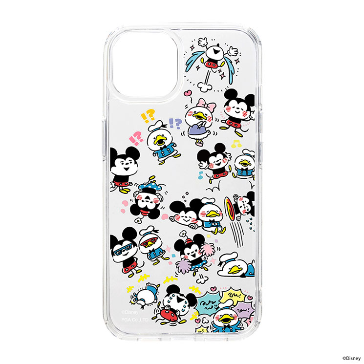 カナヘイ ディズニー iPhone14 iPhone13 ケース ミッキー & フレンズ クリア 透明 ...