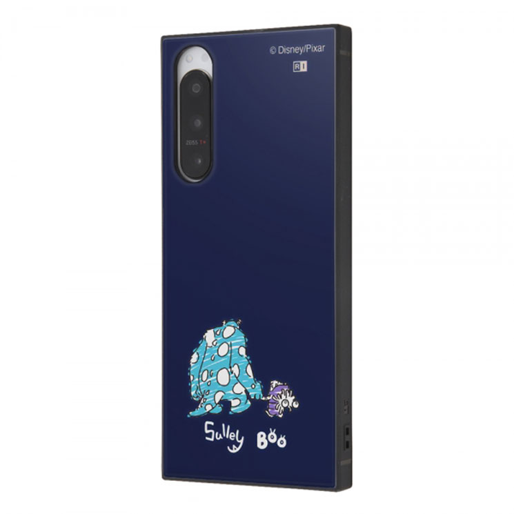 Xperia 5IV ケース ディズニー サリー ブー モンスターズインク ネイビー スマホ カバー MonstersInc 後ろ姿 かわいい おしゃれ ストラップホール スクエア エアクッション 衝撃に強い 衝撃吸収 シンプル キャラクター グッズ ランド シー