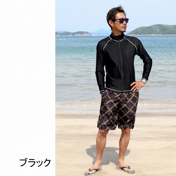 【メール便 送料無料 】【CROSSROAD 】モノグラム プリント サーフパンツ メンズ 海水パンツ 海パン ビッグサイズ M L LL 3L 4L 5L 6L 水陸両用 トレーニング ジム サウナ ハーフパンツ トランクス型 水着 海水浴 リゾート プール
