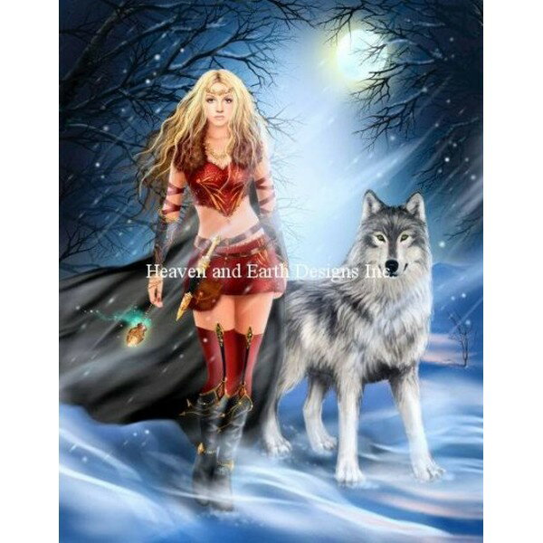 クロスステッチ刺繍図案 Heaven And Earth Designs(HAED) - Alena Lazareva - Winter Warrior Princess
