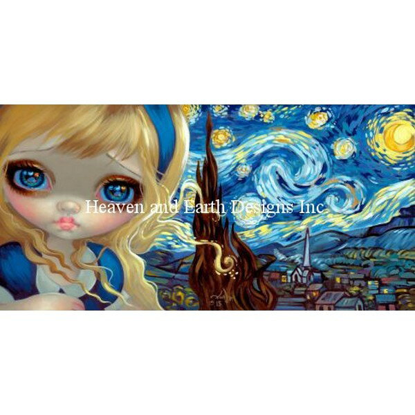 クロスステッチ刺繍図案 Heaven And Earth Designs(HAED) - Jasmine Becket-Griffith - Alice In The Starry Night