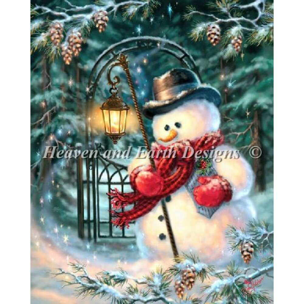 楽天ステッチビーイングクロスステッチ キット 上級者 全面刺し Heaven And Earth Designs（HAED） - The Enchanted Christmas Snowman