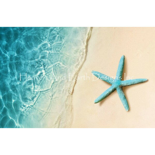 クロスステッチ キット Mini Starfish On The Sand Beach 25ct-HAED(Heaven and Earth Designs)上級者 全面刺し 1