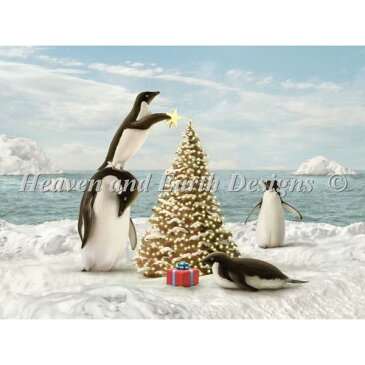 クロスステッチ刺繍キットクリスマス Heaven And Earth Designs(HAED) - Merry Penguins