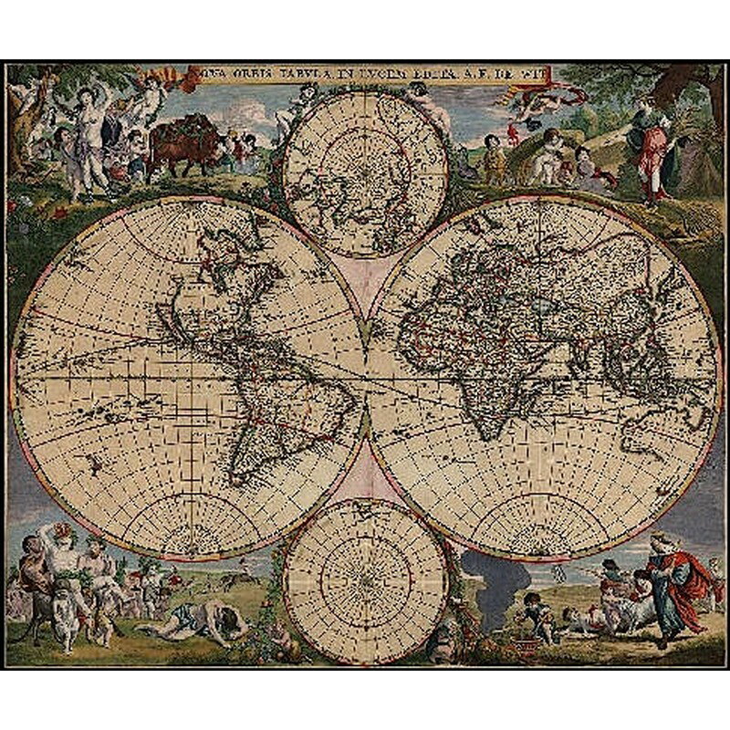クロスステッチ キット 上級者 全面刺し Old World Map - HAED(Heaven And Earth Designs)