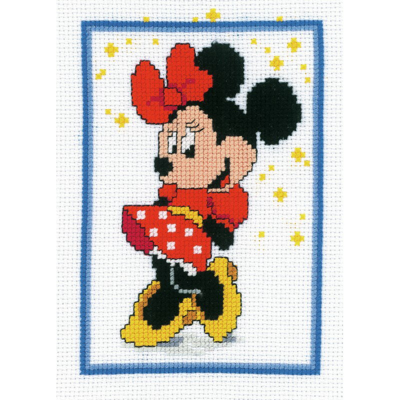 [クロスステッチ刺繍キット] Disney(ディズニー)Minnie Mouse（ミニーマウス）輸入クロスステッチキット