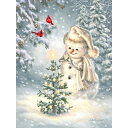 クロスステッチ キット Snowman Christmas 25ct-Heaven And Earth Designs上級者 全面刺し