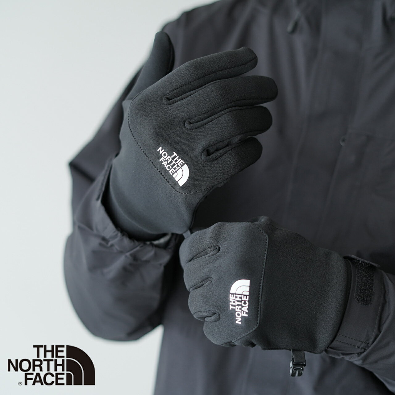 ノースフェイス タッチスクリーン対応 手袋 イーチップグローブ メンズ ロゴ ワンポイント ストレッチ NN62018 NNW62018 THE NORTH FACE Etip Glove 【メール便可】 0729のサムネイル