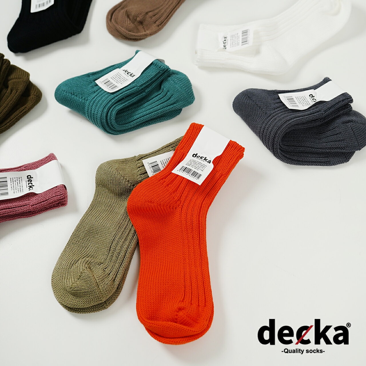 デカクオリティソックス decka Quality socks ローゲージ リブソックス ショートレングス Low Gauge Rib Socks Short Length 靴下 メンズ レディース de-26 de-26-2