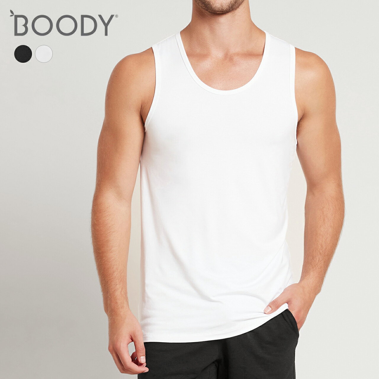 ブーディ BOODY タンクトップ Tank Top インナー Uネック ノースリーブ カットソーTシャツ メンズ 【レビュー企画対象】