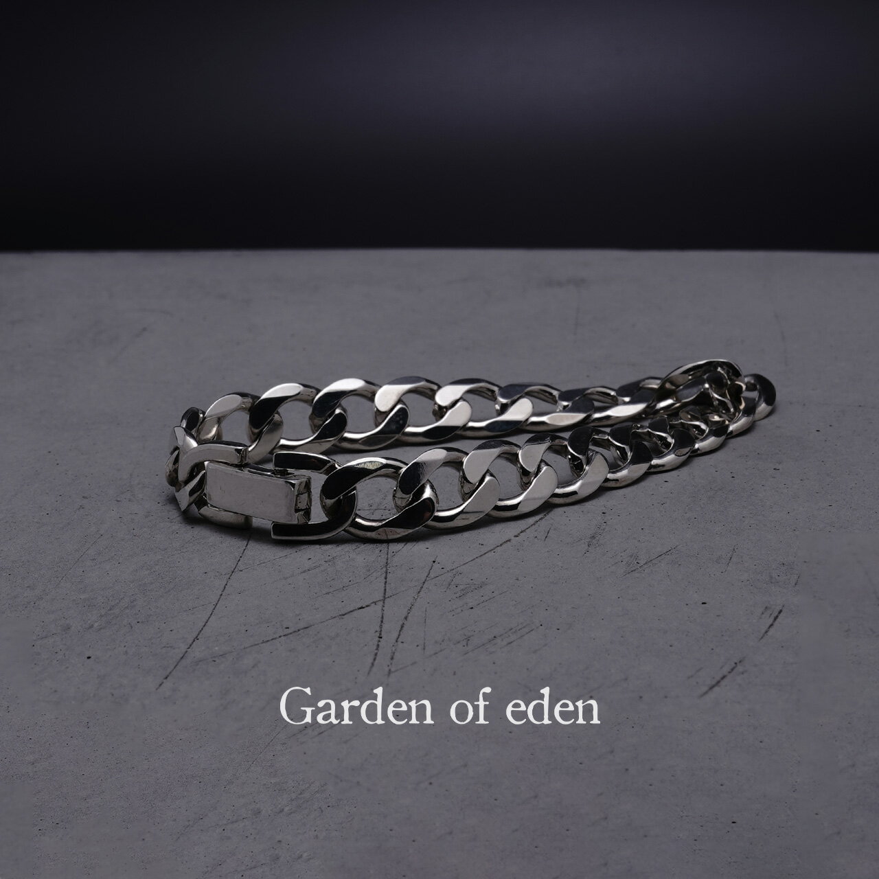 ガーデンオブエデン Garden of Eden スモール ライト カーブ チェーンブレス SMALL LIGHT CURB CHAIN BRACE(SV) シルバー925 アクセサリー メンズ レディース 22AW034 【送料無料】