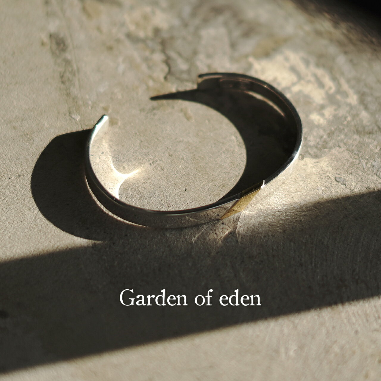 ガーデンオブエデン Garden of Eden バーメイル スラッシュ バングル vermeil slash bangle (L) シルバー925 9K ゴー...