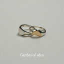 ガーデンオブエデン Garden of Eden シグネット ブレイク リング signet break ring SV&18k (M) シルバー925 18K ゴールド 金 銀 指輪 重ね付け ギフト ジュエリー アクセサリー メンズ レディース 23AW016 【送料無料】0718