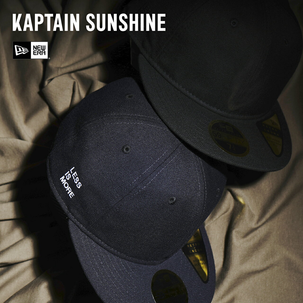 キャプテンサンシャイン×ニューエラ KAPTAIN SUNSHINE×NEWERA フィフティーナインフィフティー クラシック BB キャップ 59FIFTY Classic BB Cap 帽子 ハット ブラック ネイビー ユニセックス KS23FNE01【送料無料】0812