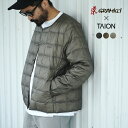 タイオン グラミチ TAION GRAMICCI インナーダウン ジャケット INNER DOWN JACKET グレー オリーブ グリーン カーキ ブラック メンズ レディース G3FU-J101-TG1006 xp10