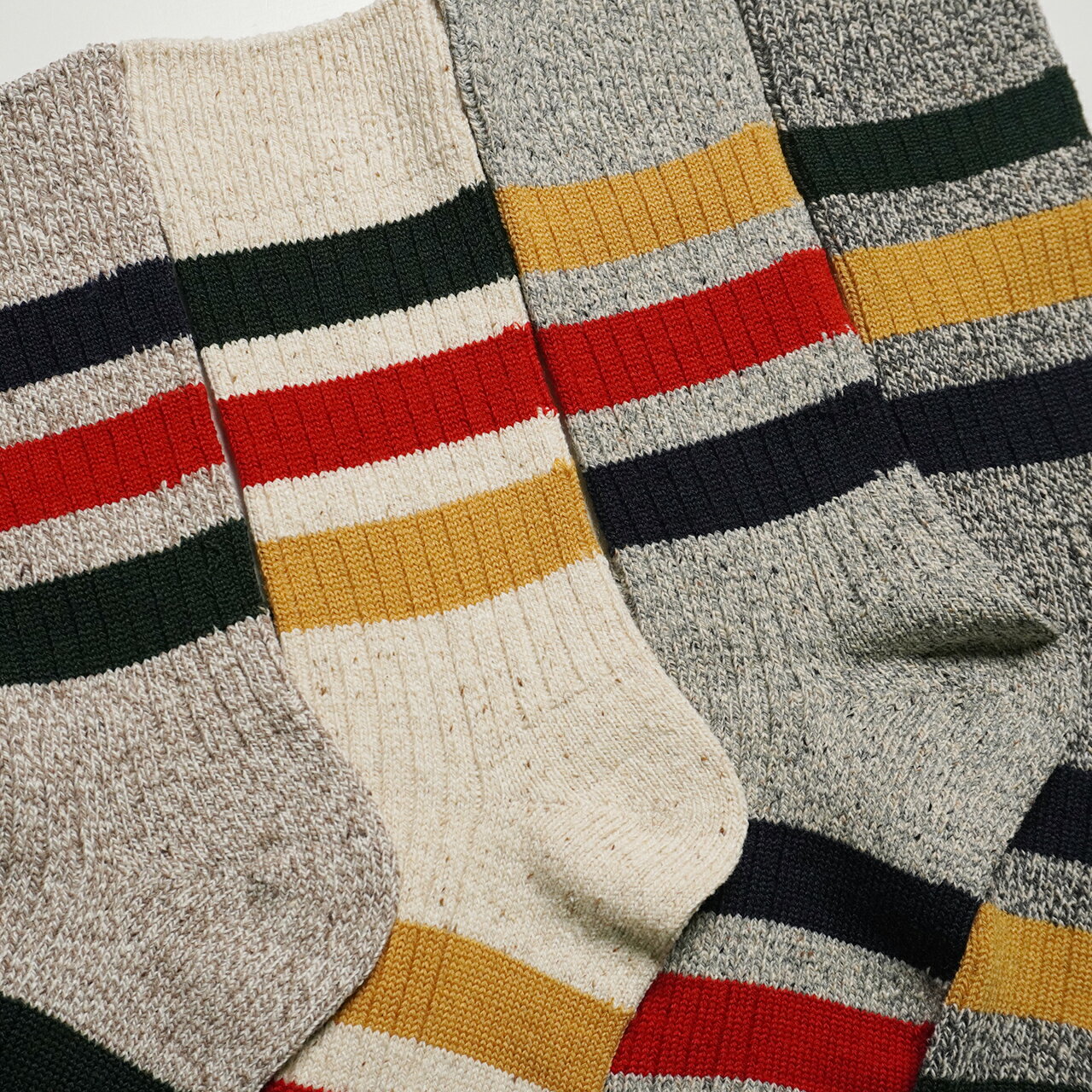 ロトト ROTOTO クルーソックス ストライプ メンズ レディース PARK STRIPE CREW SOCKS 靴下 レッグウェア R1501 ギフト