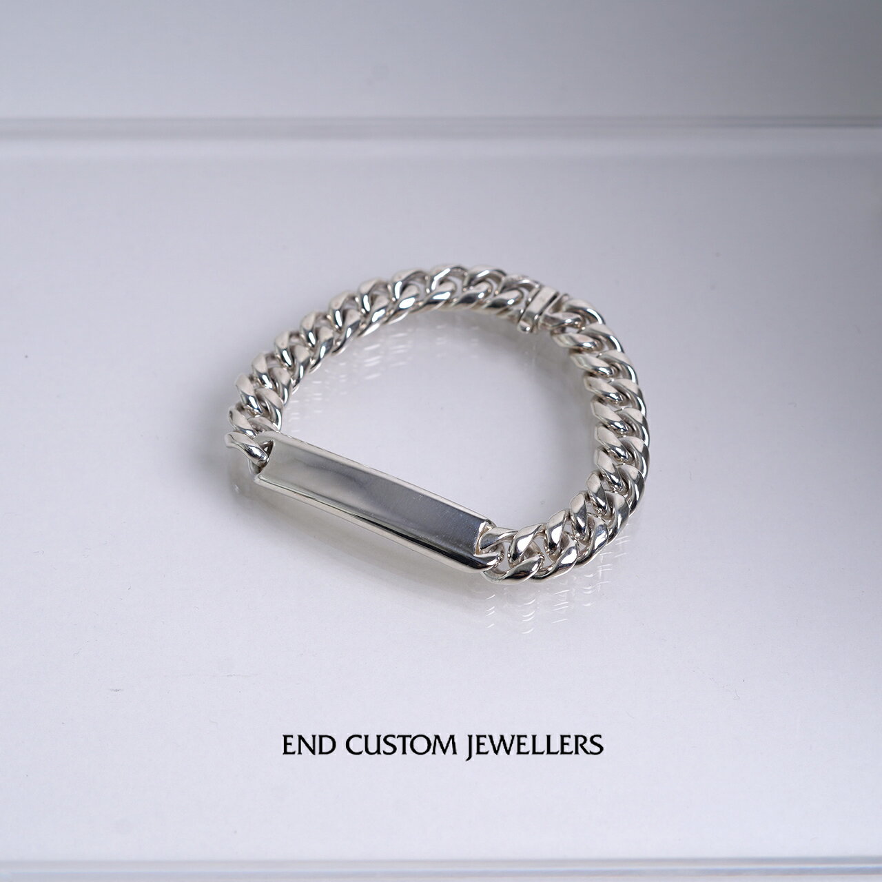 楽天Crouka LR／クローカ エルアールエンドカスタムジュエラーズ END CUSTOM JEWELLERS カーブ ルースン カット アイディ ブレスレット CURVE LOOSEN CUT ID BRACELET S #1（18cm） シルバー925 アクセサリー メンズ レディース ENDB095【送料無料】0616