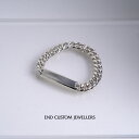 エンドカスタムジュエラーズ END CUSTOM JEWELLERS カーブ ルースン カット アイディ ブレスレット CURVE LOOSEN CUT ID BRACELET S #1(18cm) シルバー925 アクセサリー メンズ レディース ENDB095【送料無料】0616