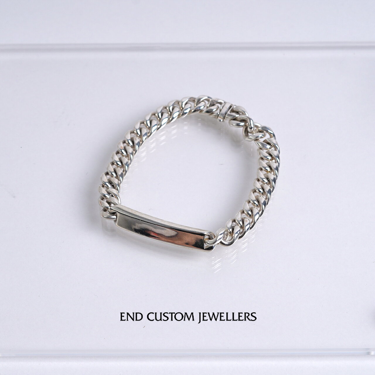 エンドカスタムジュエラーズ END CUSTOM JEWELLERS カーブ ルースン カット アイディ ブレスレット CURVE LOOSEN CUT ID BRACELET S #3(20cm) シルバー925 アクセサリー メンズ レディース ENDB095【送料無料】0616