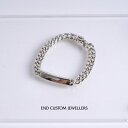 エンドカスタムジュエラーズ END CUSTOM JEWELLERS カーブ ルースン カット アイディ ブレスレット CURVE LOOSEN CUT ID BRACELET S #3(20cm) シルバー925 アクセサリー メンズ レディース ENDB095【送料無料】0616