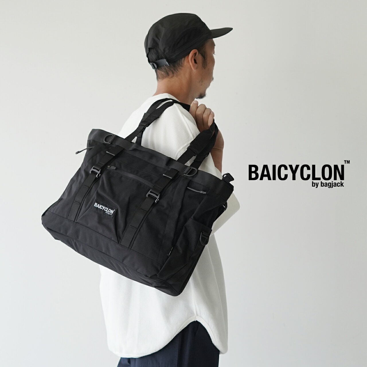 バイシクロン by バッグジャック BAICYCLON by Bagjack トートバッグ TOTE BAG ショルダーバッグ パソコンバッグ ブラック 黒 メンズ レディース BCL-17(Ver.2)  xp10