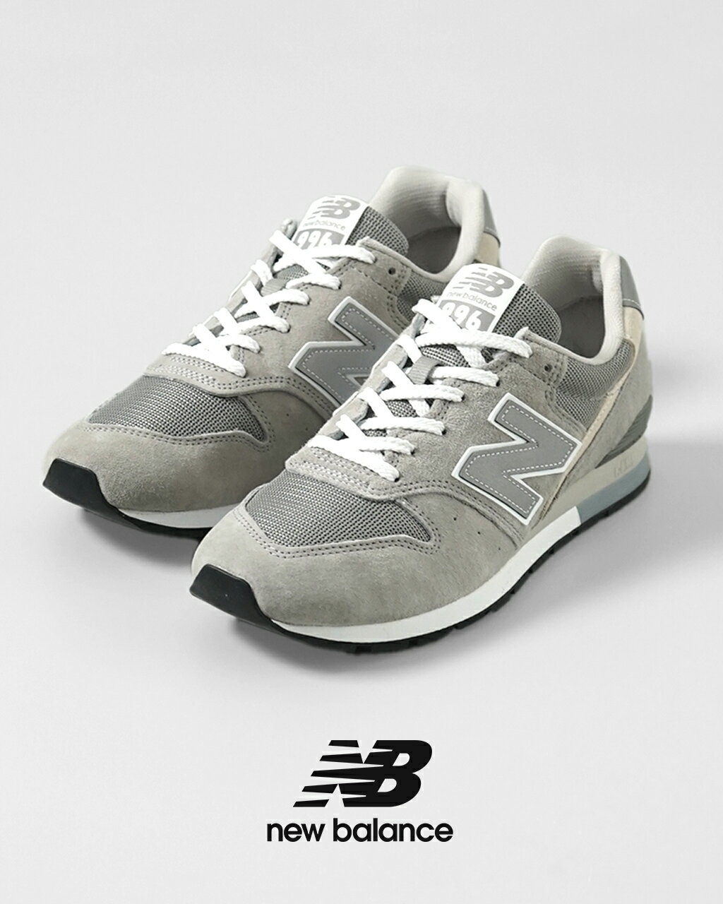 ニューバランス new balance ローカット レースアップ スニーカー ブラック グレー メンズ レディース CM996BK2 CM996GR20827