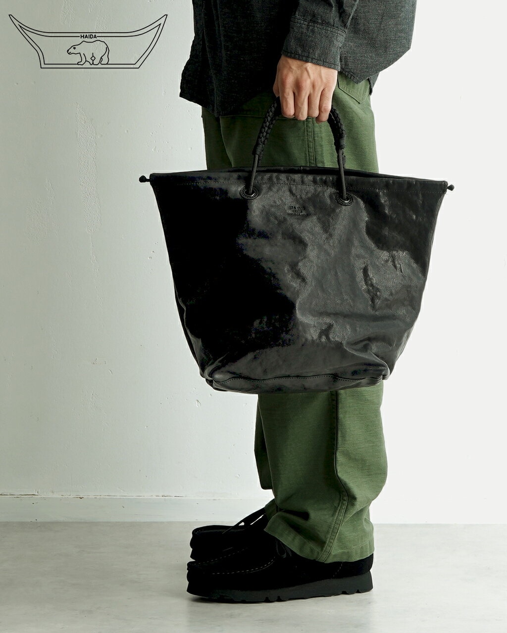 【ポイント15倍】ハイダ HAIDA ウォッシュド レザー グラハム トートバッグ 2Way メンズ レディース WA..