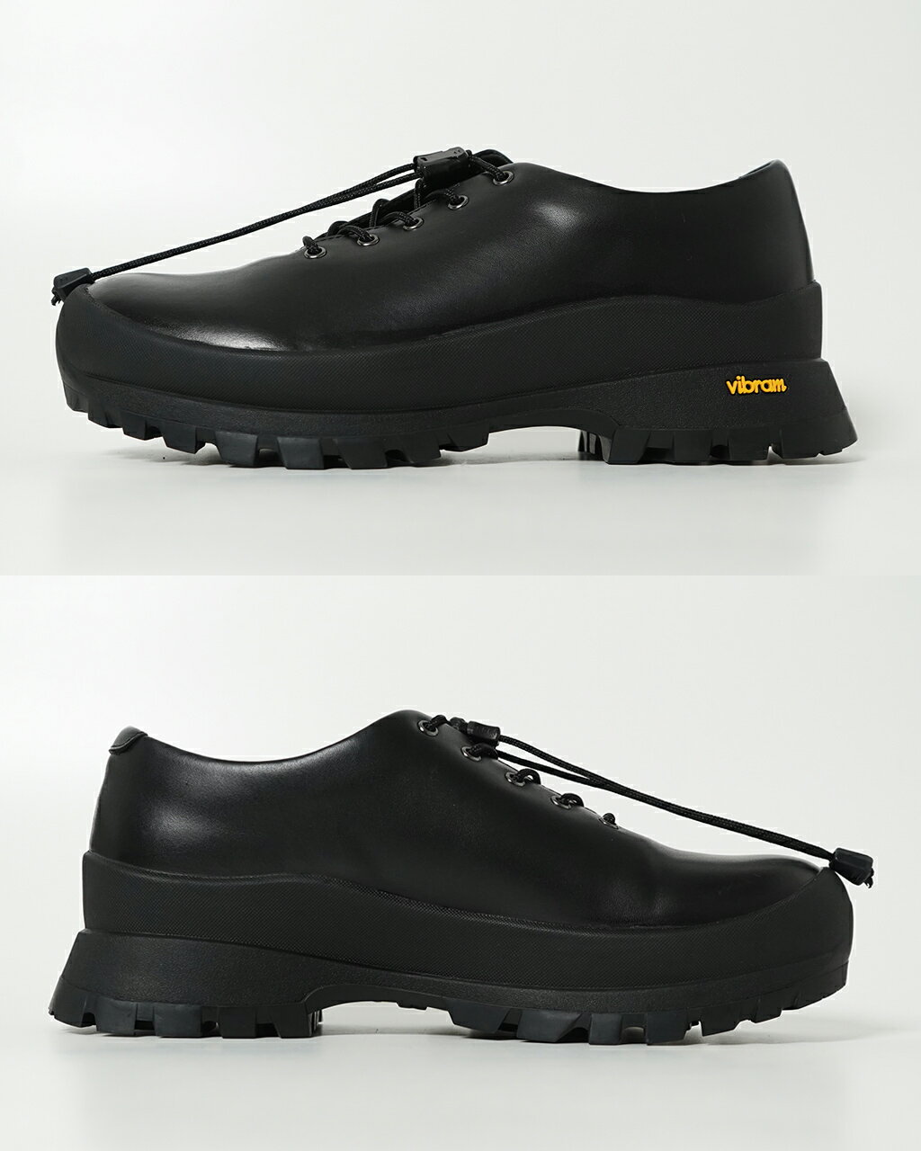 モールシューズ molle shoes レザーシューズ メンズ レディース Q/L OXFORD クイックシューレース ドレスシューズ 靴 ブラック 黒 MLS210301-18 1109