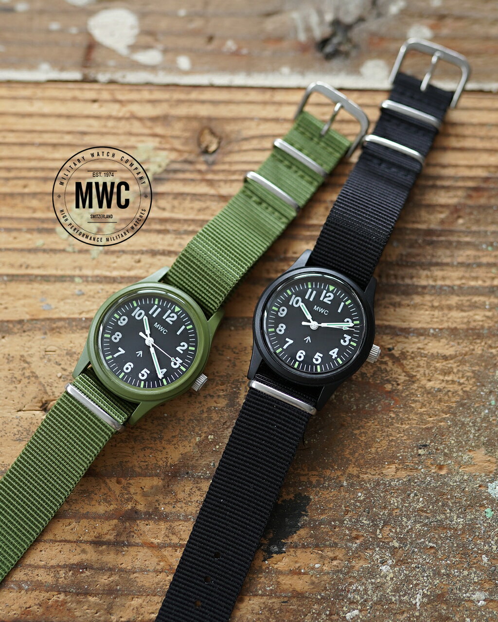 ミリタリーウォッチカンパニー MWC インファントリー ウォッチ リミテッド エディション Infantry Watch limited edition (European pattern dial) ミリタリーウォッチ 腕時計 ブラック オリーブ グリーン メンズ レディース 0700115971980 0700115971997 1220