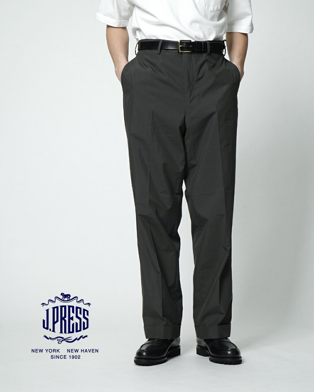 J.プレス J.PRESS ニュー パイプド ステム スラックス New piped stem Slacks トラウザー グレー 灰色 メンズ PPOACM0056【送料無料】0224 xp10