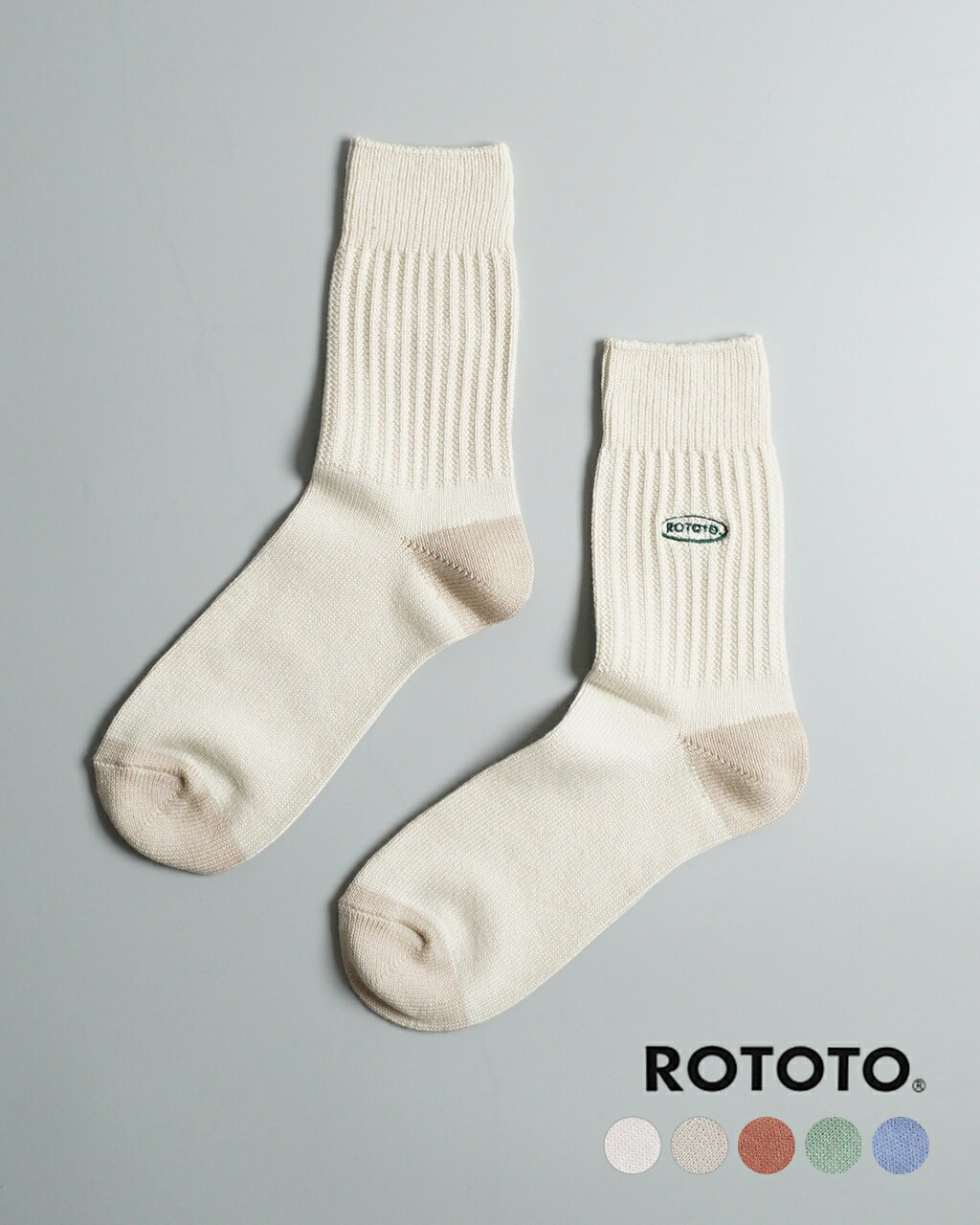 rototo 靴下 メンズ ロトト ROTOTO 90’s ロゴ クルー ソックス 90’s LOGO CREW SOCKS 靴下 メンズ レディース R1528【メール便可】0314 xp10