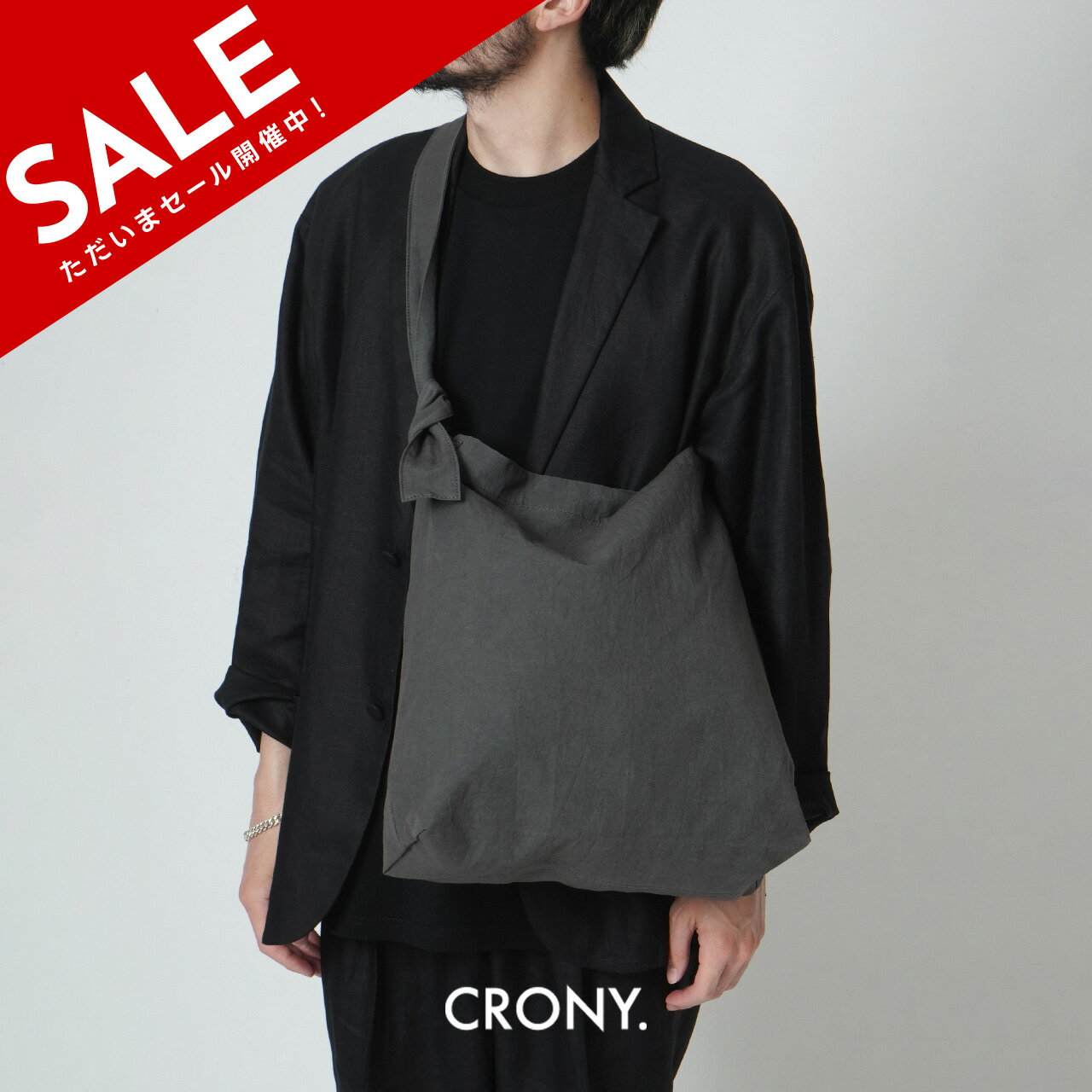 クルニー CRONY. ワンショルダー One Shoulder ショルダーバッグ サコッシュ 鞄 ブラック ネイビー グレー 黒 紺 灰 メンズ レディース CR-00065【送料無料】0421