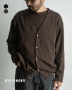 \マラソン連動ポイント10倍/ライテンダー RYE TENDER Vネック カーディガン メンズ ASTOR CARDIGAN 薄手 羽織 アスター ブラック ...