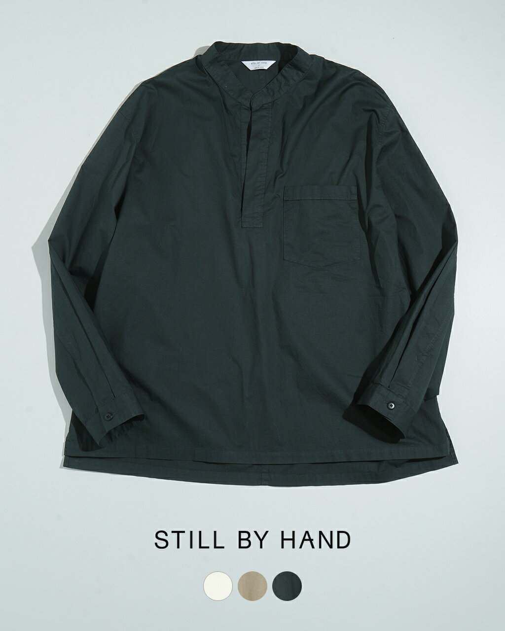 スティルバイハンド STILL BY HAND スキッパーシャツ メンズ Garment-dye o