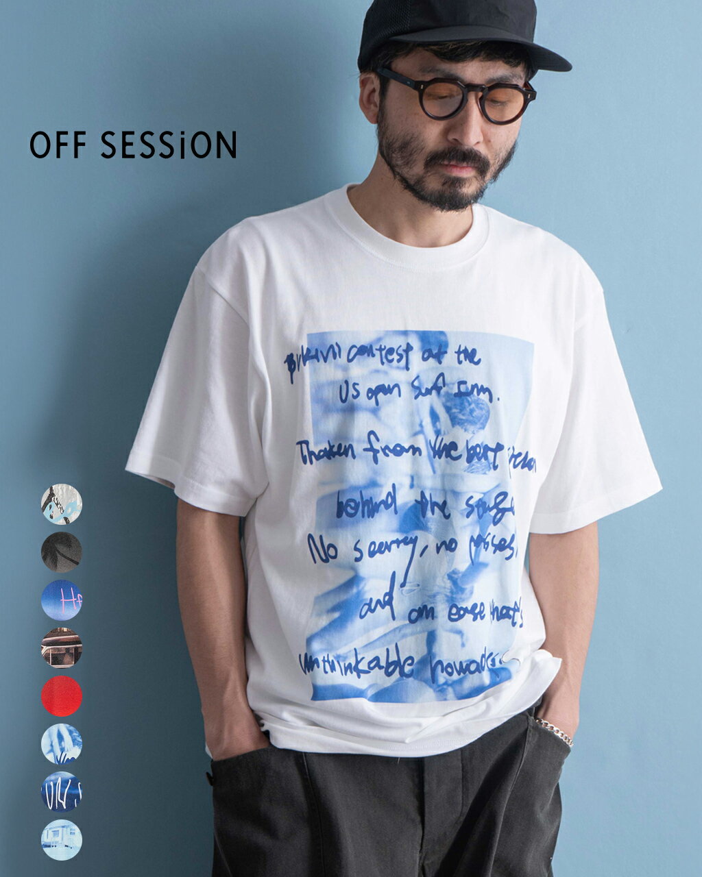 オフセッション OFF SESSION Tシャツ メンズ レディース TEE 半袖 カットソー プリ