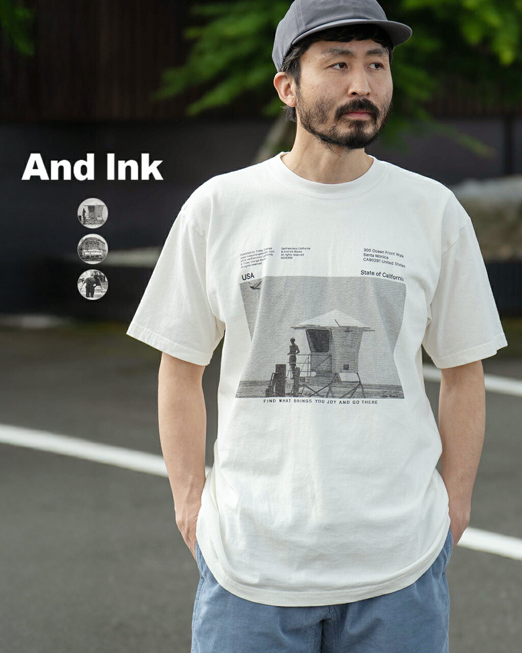 アンドインク And Ink ベーシックフォトTシャツ ライフガード ムービーパレス クリーニング 