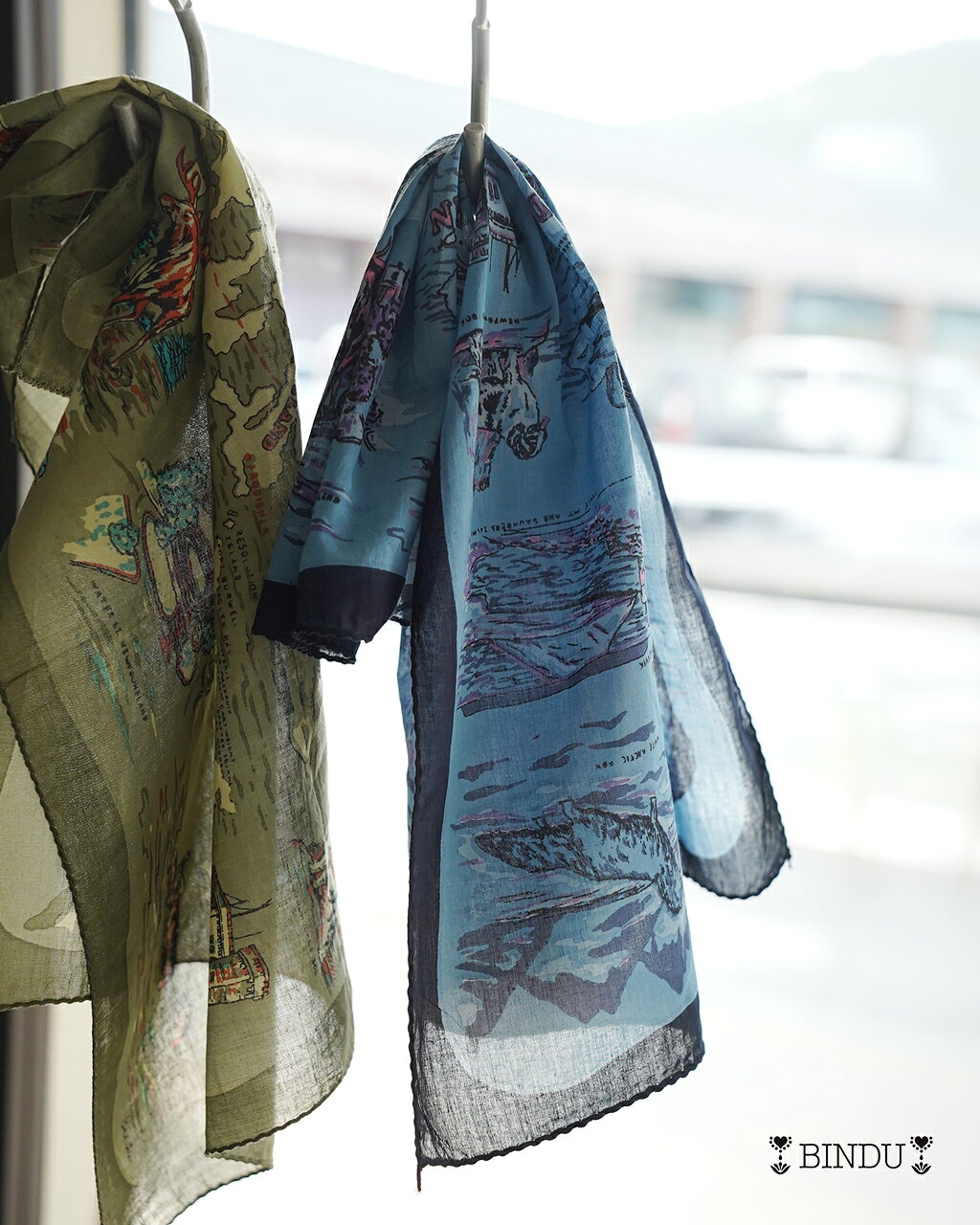 ビンドゥー BINDU グリーンランド バンダナ 50×50cm ユニセックス Greenland (Bandana) BBB1312-GRLD
