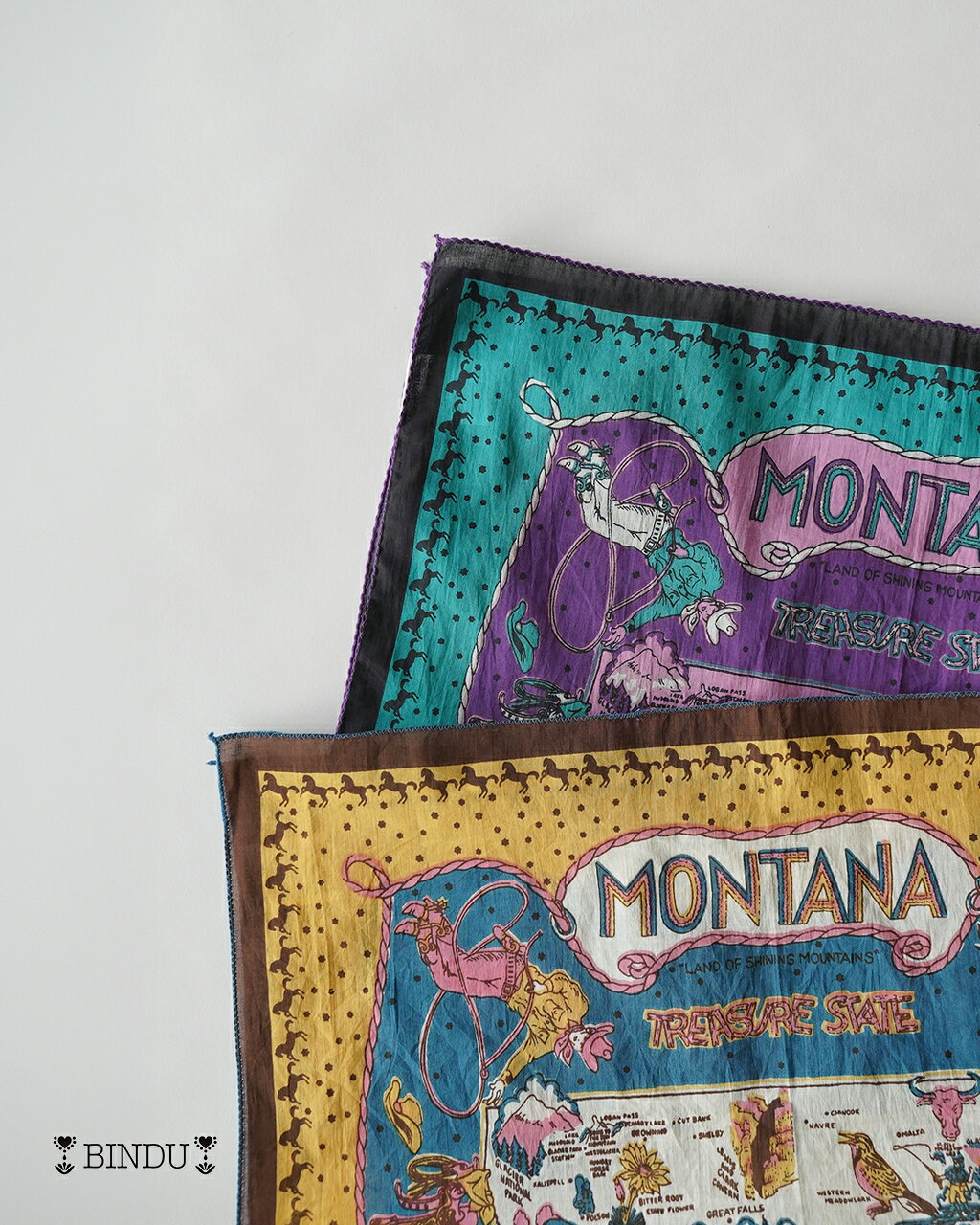 ビンドゥー BINDU モンタナ バンダナ 50×50cm ユニセックス Montana (Bandana) BBB1312-MONT