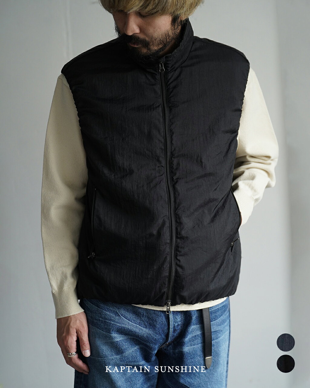 キャプテンサンシャイン　パディングベスト 38 ネイビー 楽天市場】kaptain sunshine padding over vestの通販
