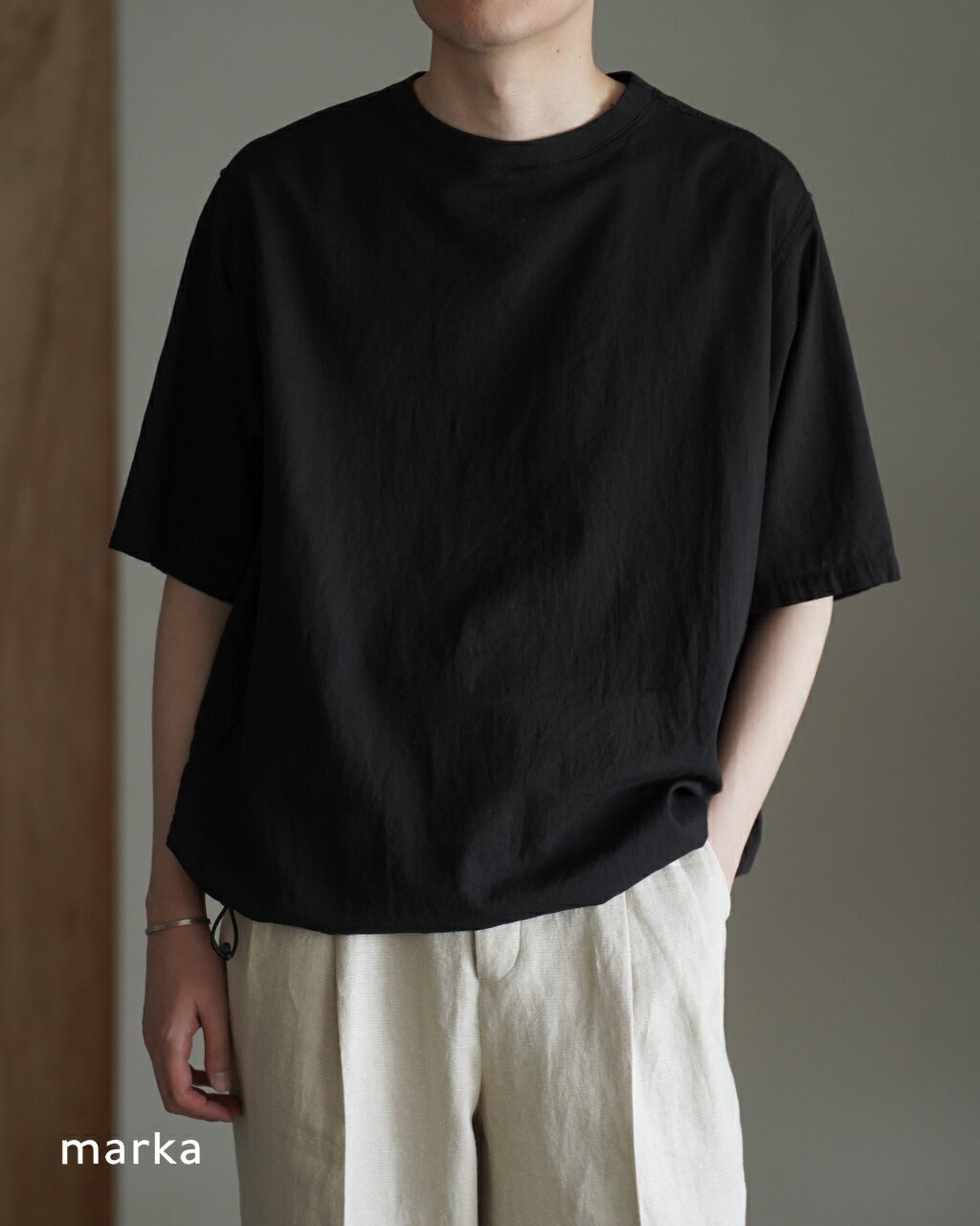 樂天商城 - マーカ marka クルーネックシャツ メンズ CREW NECK SHIRT オーガニックコットン 強撚ドビークロス M26A16SH02B 0329 xp10