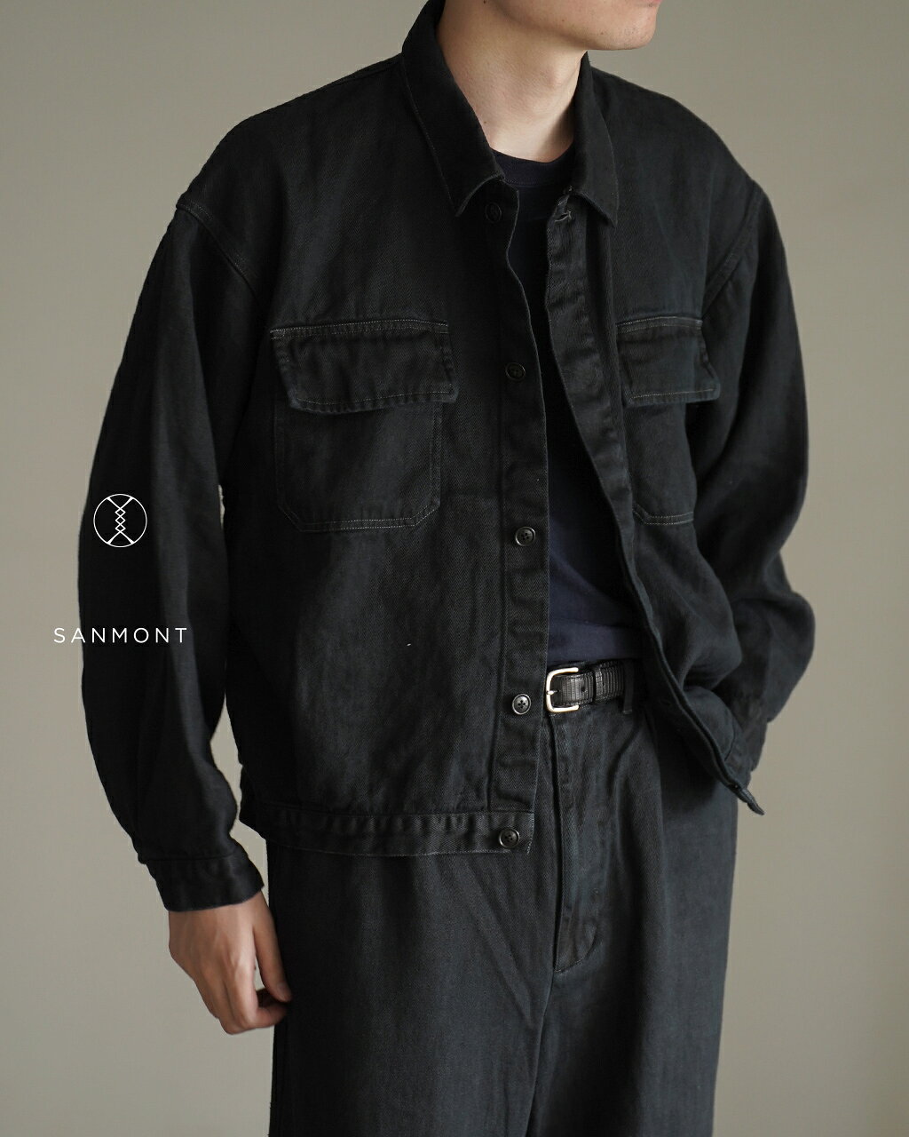 樂天商城 - サンモント SANMONT Garment Dyed Linen Work Jacket リネンワークジャケット メンズ SWB0104 0329 xp1015 haori20