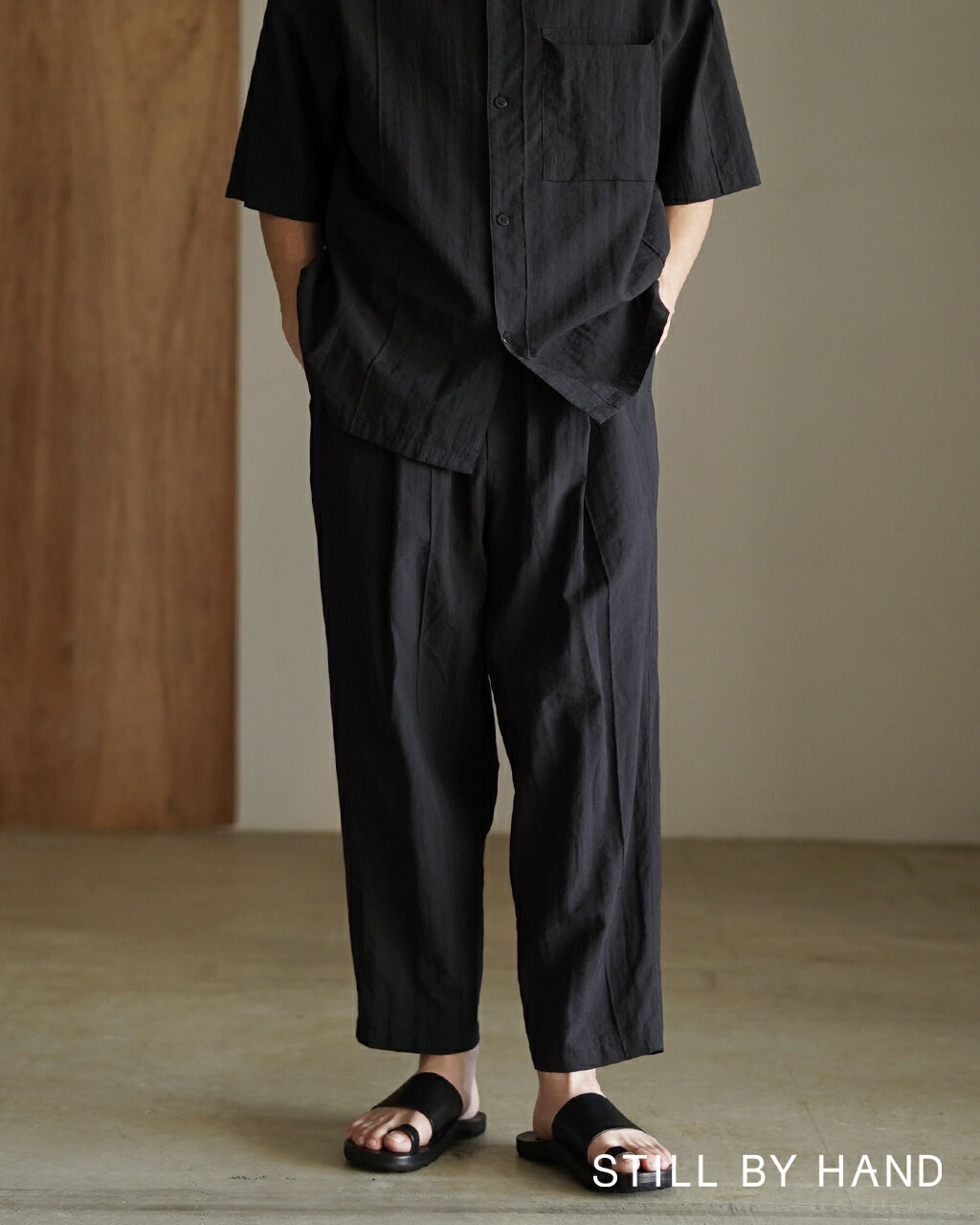 樂天商城 - スティルバイハンド STILL BY HAND ピンタック イージーパンツ メンズ Pin tuck easy pants PT07261 テーパードパンツ 0329【レビュー企画対象】