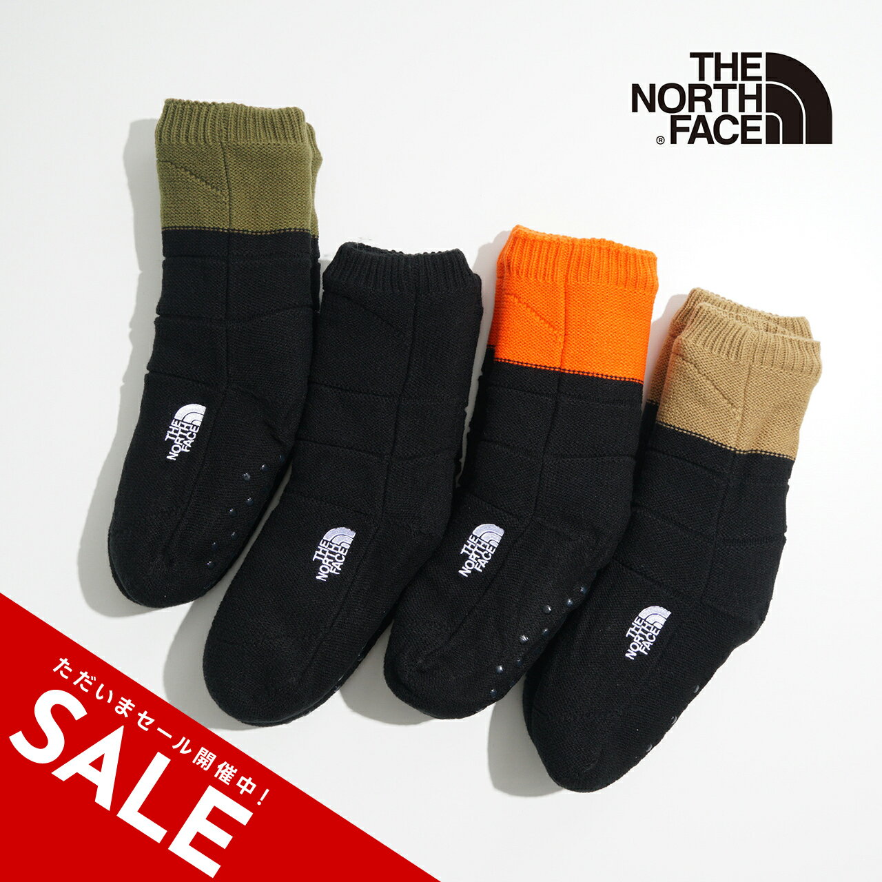 【SALE！20%OFF】ノースフェイス THE NORTH FACE ヌプシ ブーティ ソックス Nuptse Bootie Socks ウィンター ルームソックス 靴下 ブラック グリーン ブラウン オレンジ メンズ レディース NN82233 1102 0731 ps30