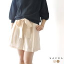 【ポイント最大46倍】サクラ SACRA ウエストリボン ハイウエスト ショートパンツ ・119111112 【送料無料】2019春夏新作 #0221